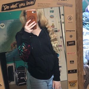 Black zip up sweatshirt